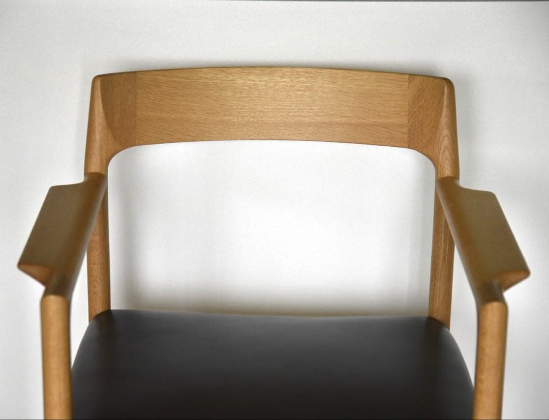 オーク材本革アームチェア　(検索) ウェグナー　J.Lモラー　デンマーク 北欧