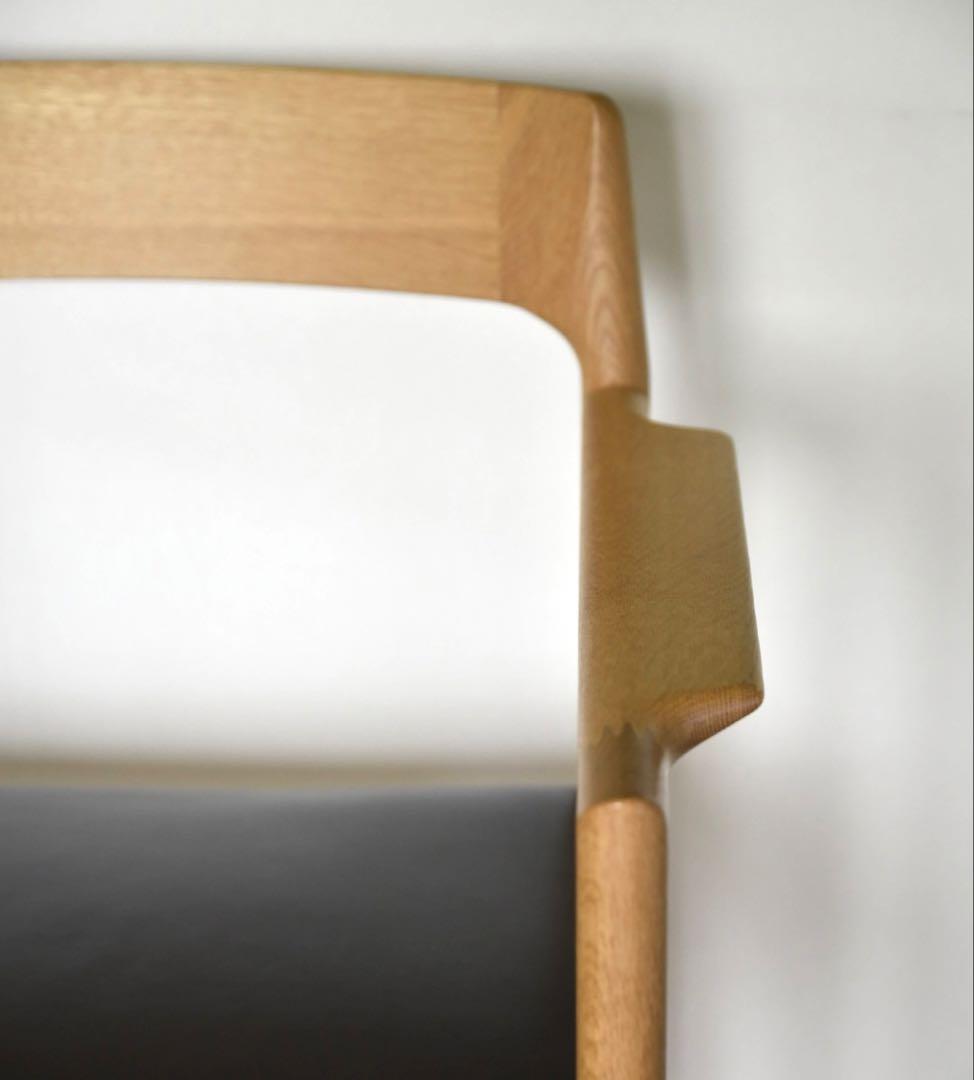 オーク材本革アームチェア　(検索) ウェグナー　J.Lモラー　デンマーク 北欧