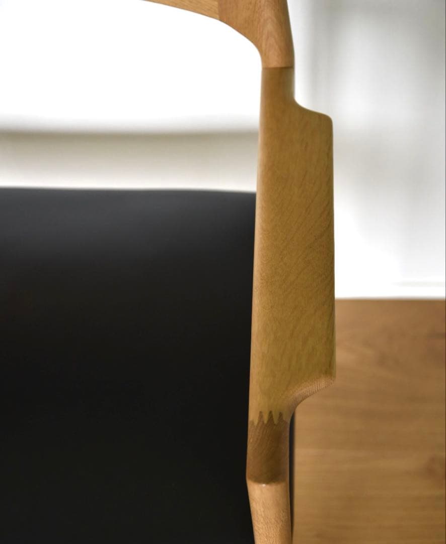 オーク材本革アームチェア　(検索) ウェグナー　J.Lモラー　デンマーク 北欧