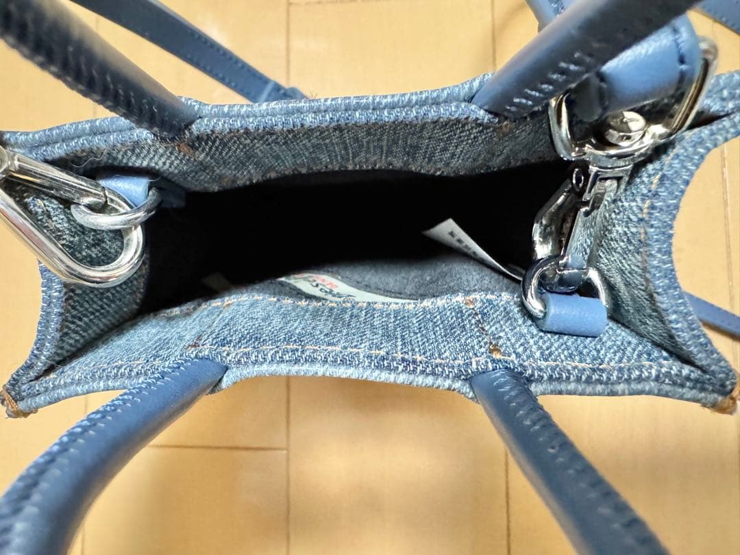 DIESEL ラージロゴ デニム生地 2Wayミニショルダーバッグ ミニバッグ