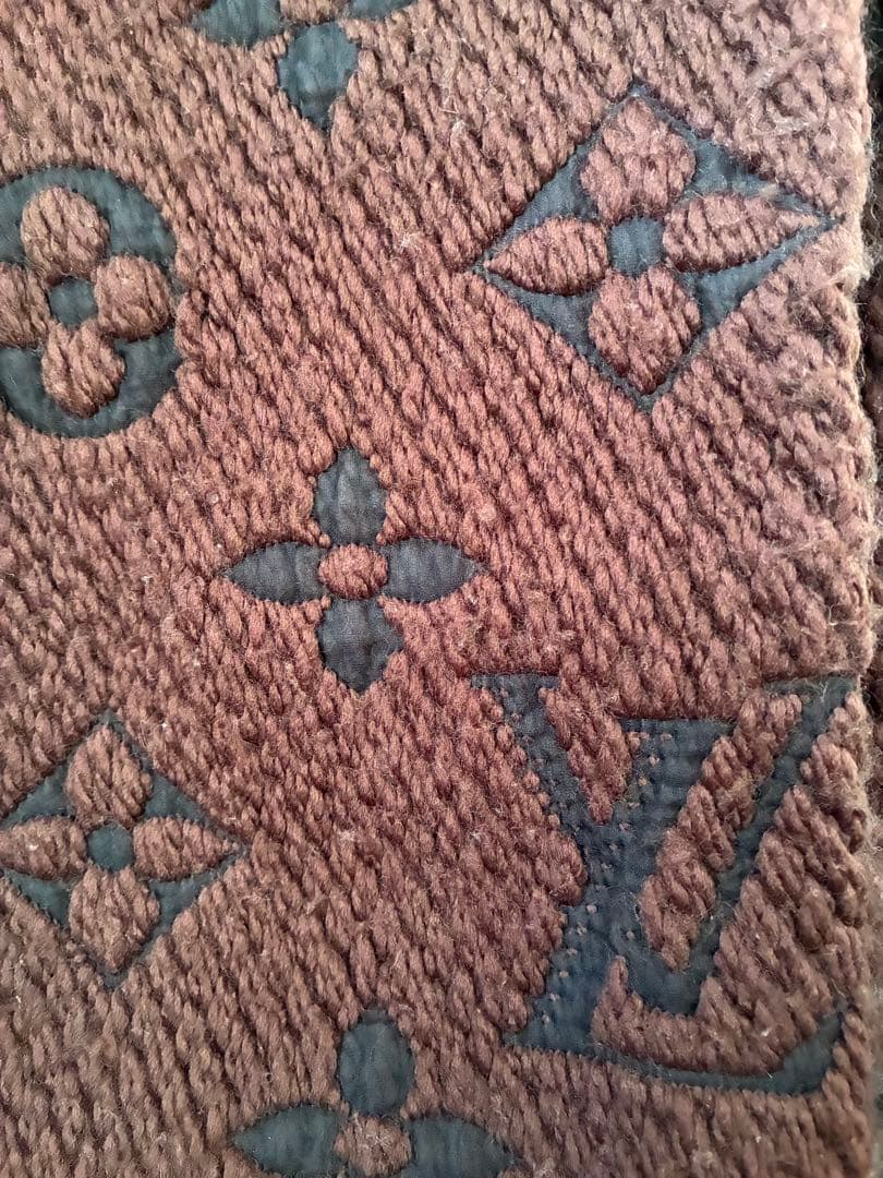 LOUIS VUITTON エシャルプロマニアブラウン マフラー