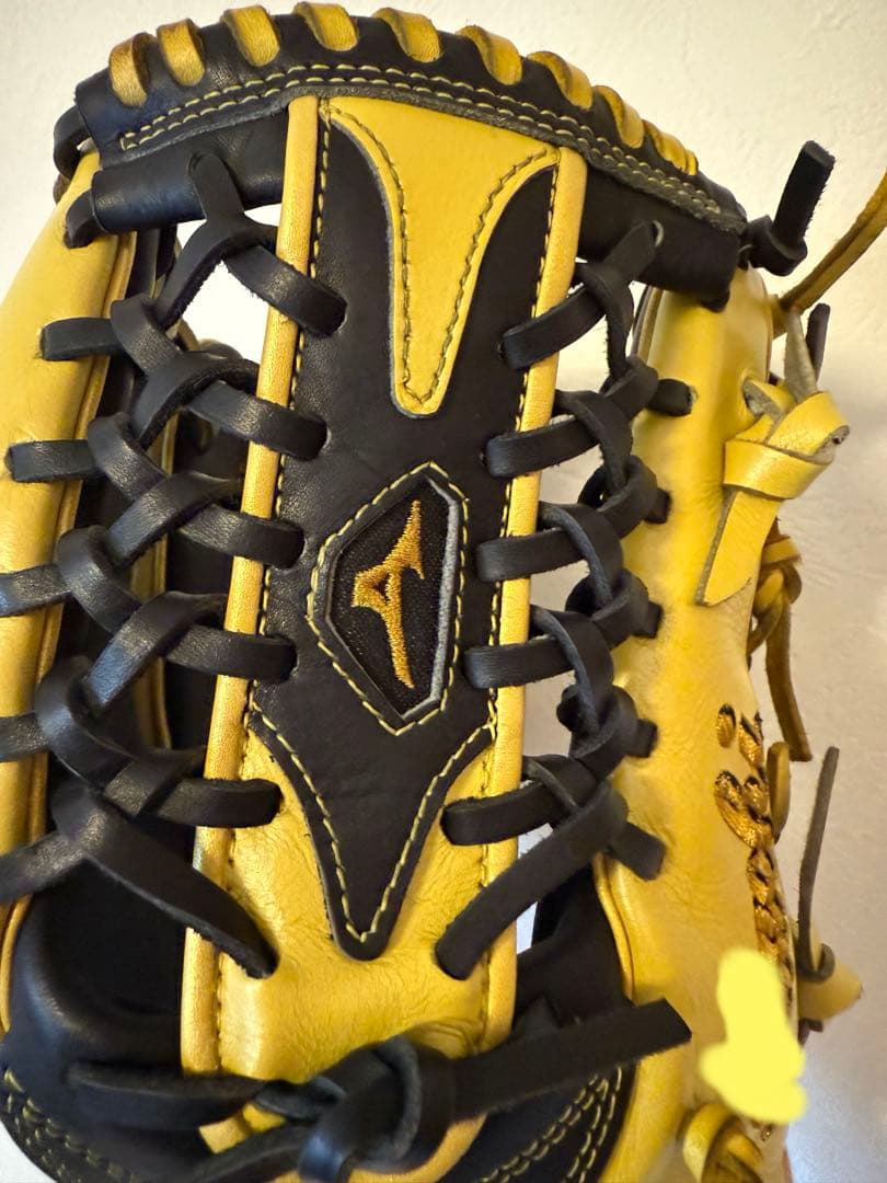 【定価8万強】ミズノプロ 西川モデルオーダーグラブ　軟式 シャンパンイエロー