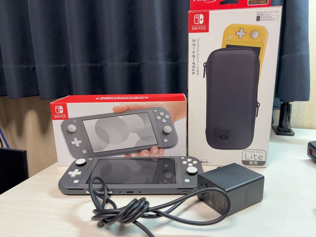 Nintendo Switch Lite グレー 充電器とカバー付き