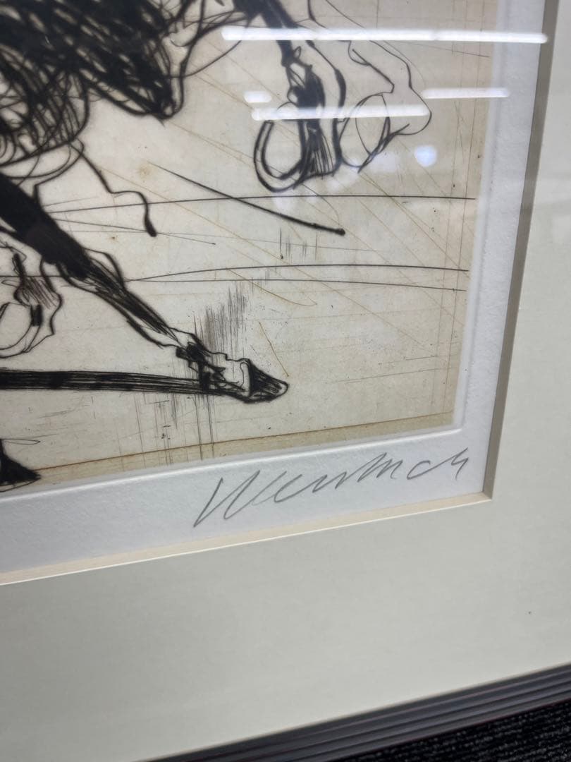 リトグラフ　クロード・ワイズバッシュ　「ドライポイント」　直筆サイン