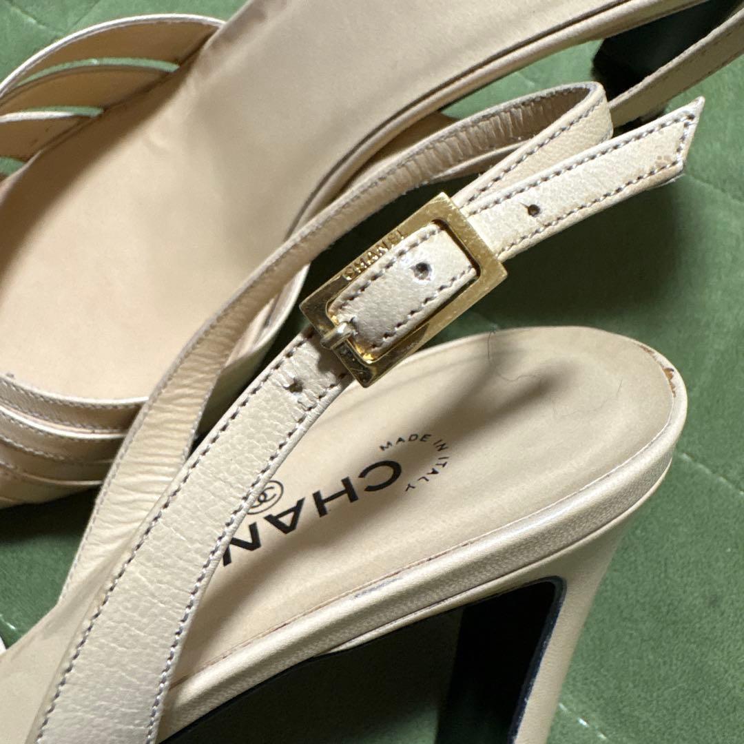 シャネル　バイカラーパンプス　35ハーフ　お値下げ