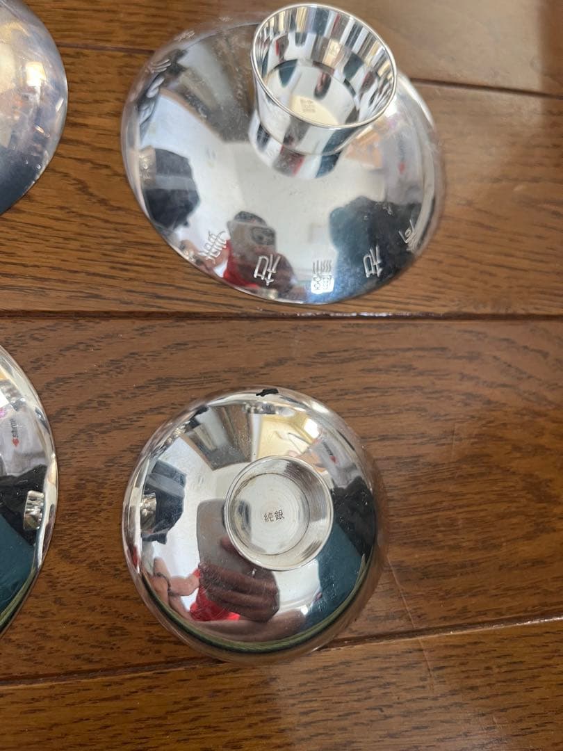 銀杯 銀盃4点セット 228g
