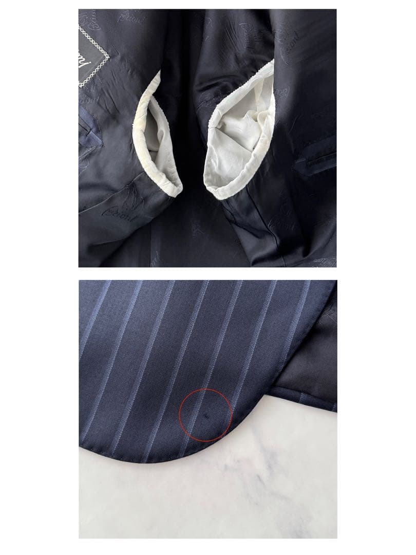 Brioni ブリオーニ セットアップ スーツ ネイビー 紺 XL以上 50万超