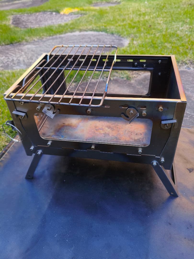 チタン製 薪ストーブ 3面ガラス窓付き 煙突2m 火入れのみ！