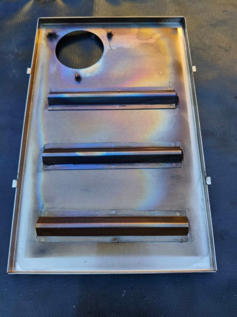 チタン製 薪ストーブ 3面ガラス窓付き 煙突2m 火入れのみ！