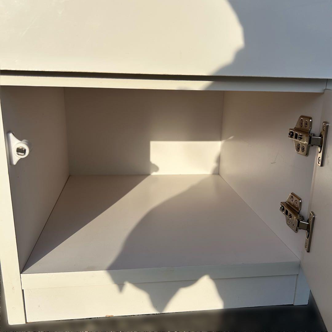 【送料込み】40FB クオーネ ホワイト 食器棚 収納 キッチンボード レンジ台