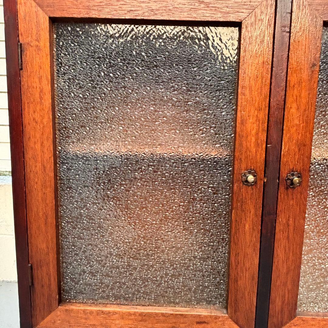 昭和レトロ■収納箪笥　ゆらゆらガラス