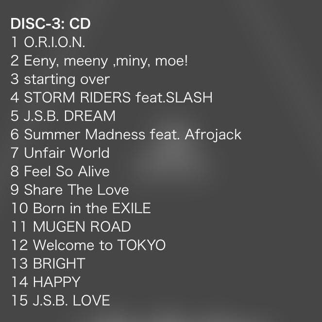 THE JSB WORLD 三代目 J Soul Brothers CD DVD