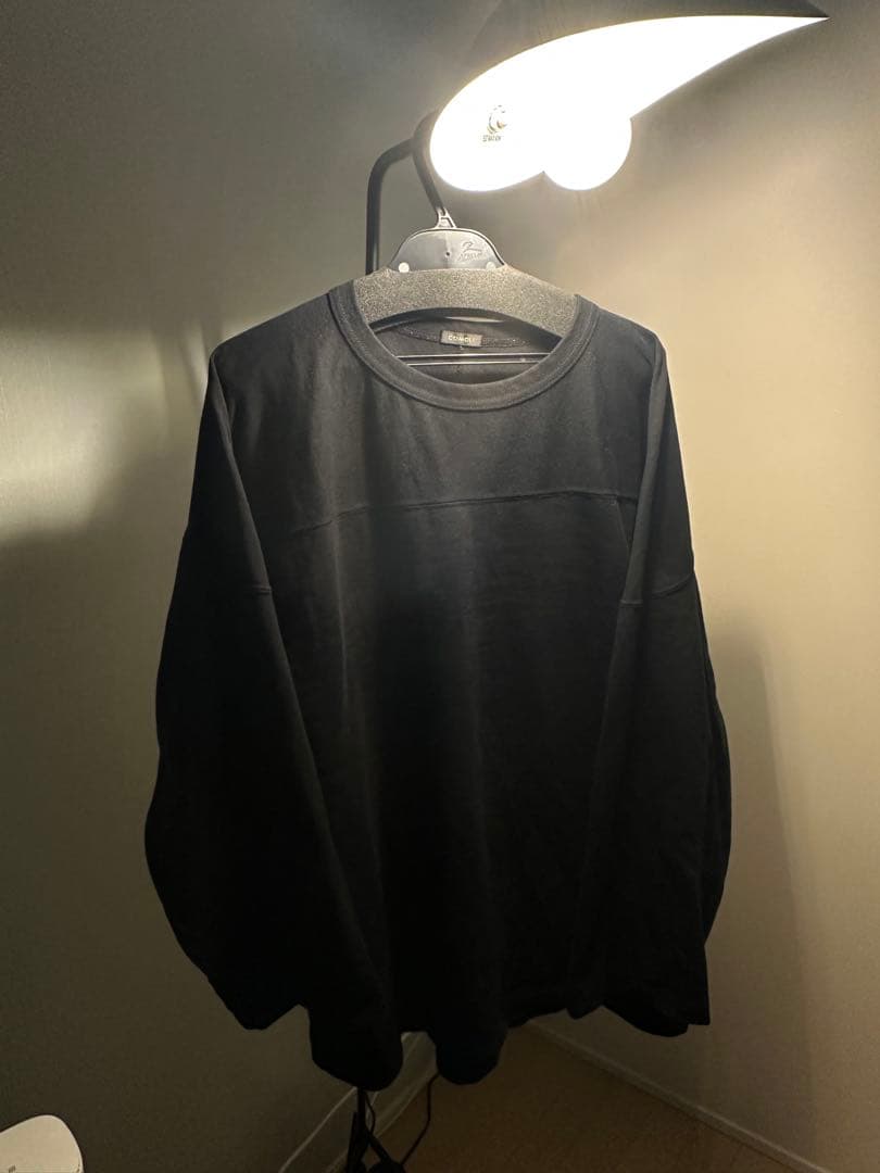 【美品】タグ付 COMOLI 23SS フットボールT FADE BLACK 2