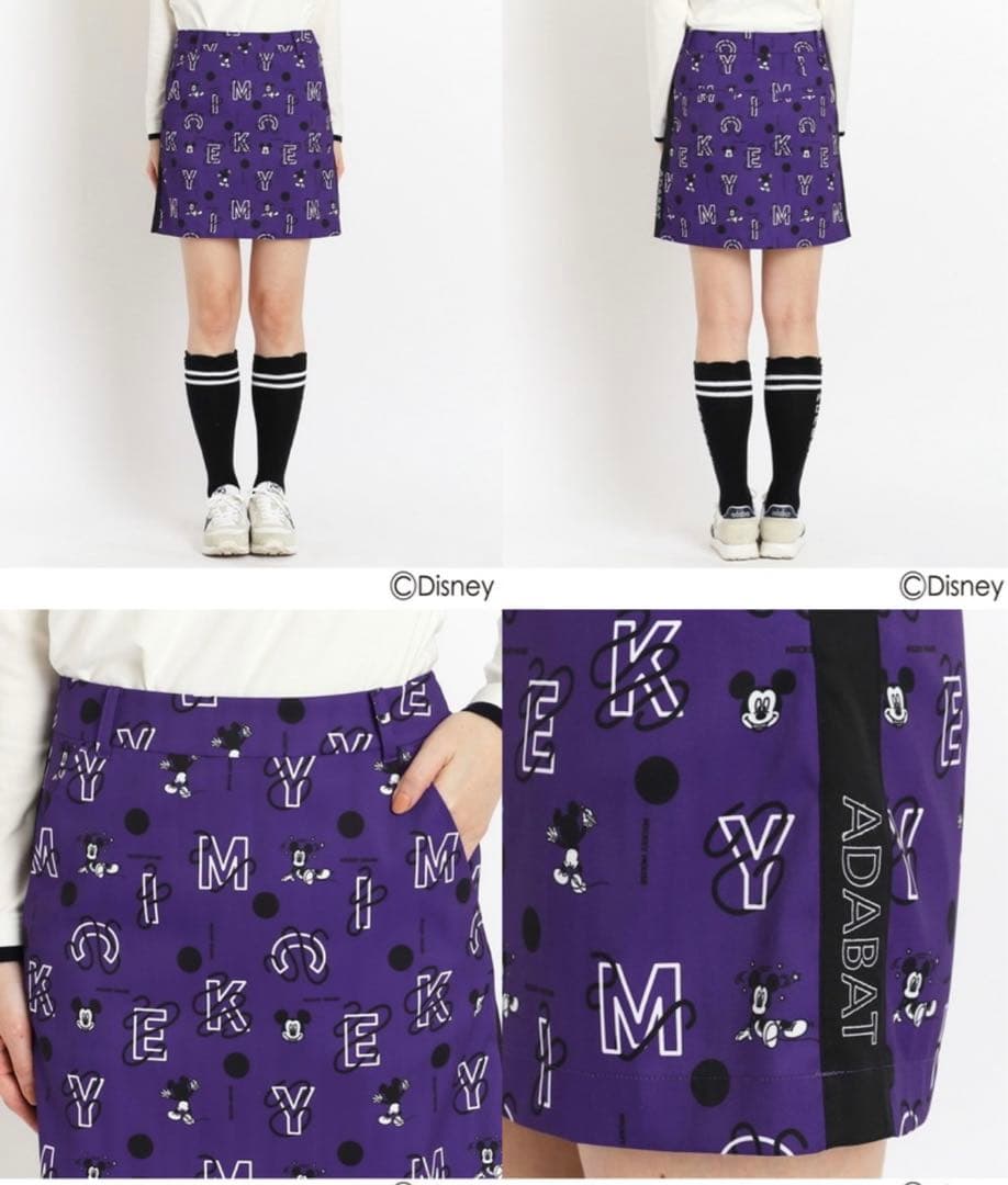 【新品】アダバット　ゴルフウェア　可愛いスカート　ミッキー　コラボ　希少