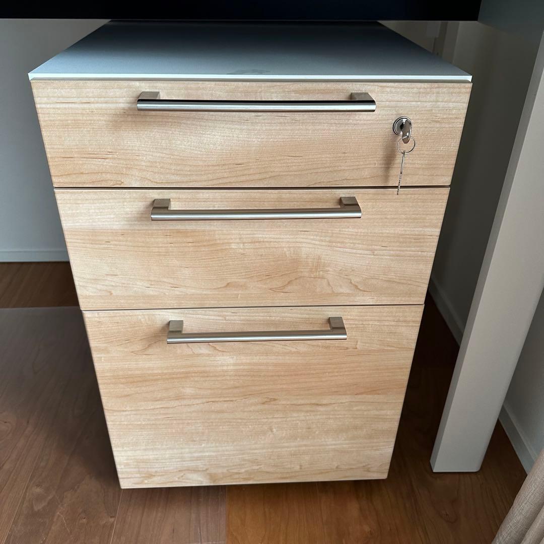 ②書斎机 学習机 デスクホリス ※引出しワゴン本体のみ(2/2)