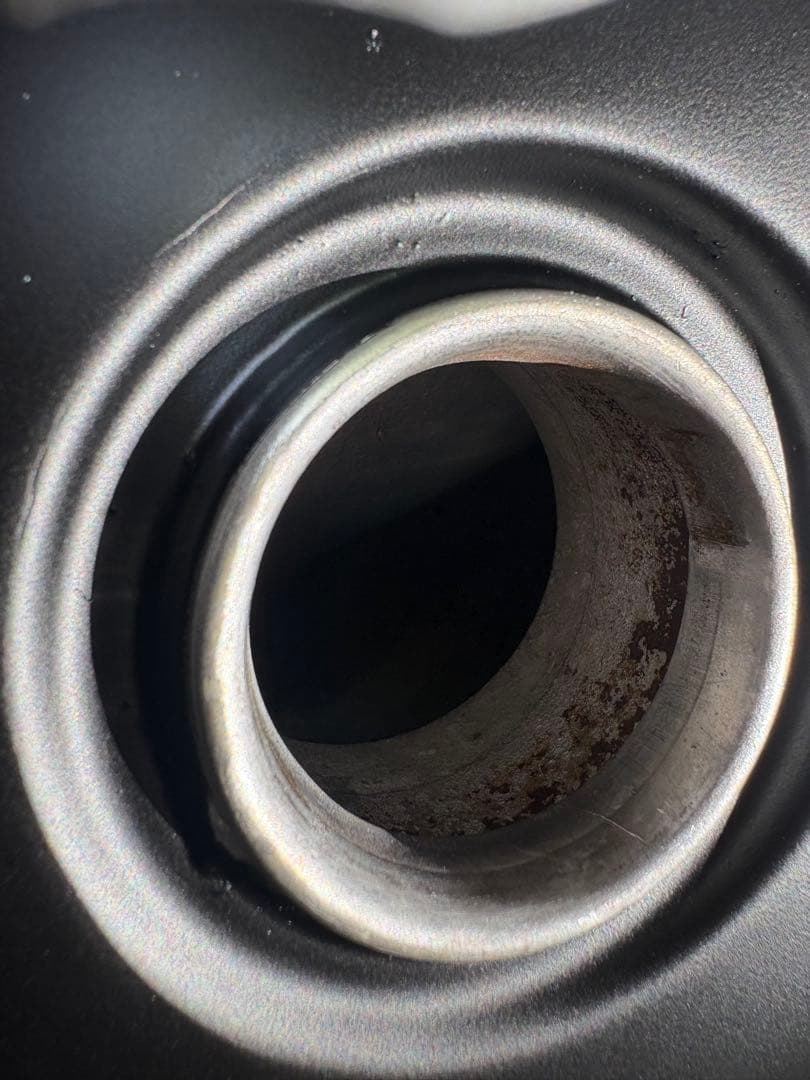 SR400 タンク 自家塗装（マットブラック&艶ありブラックステッカー）