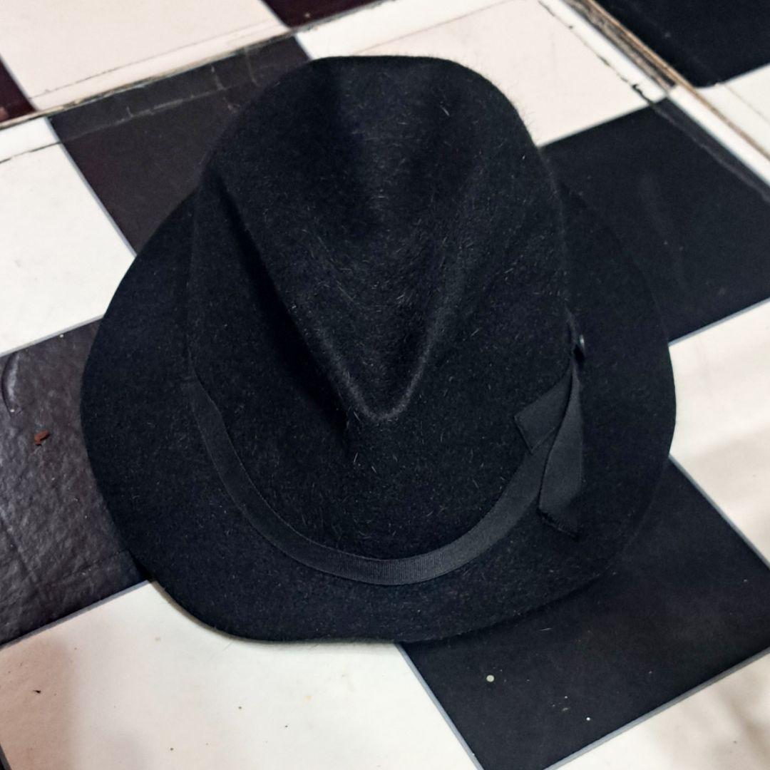 Borsalino×Juventus ラビットファー　中折れフェルトハット　62