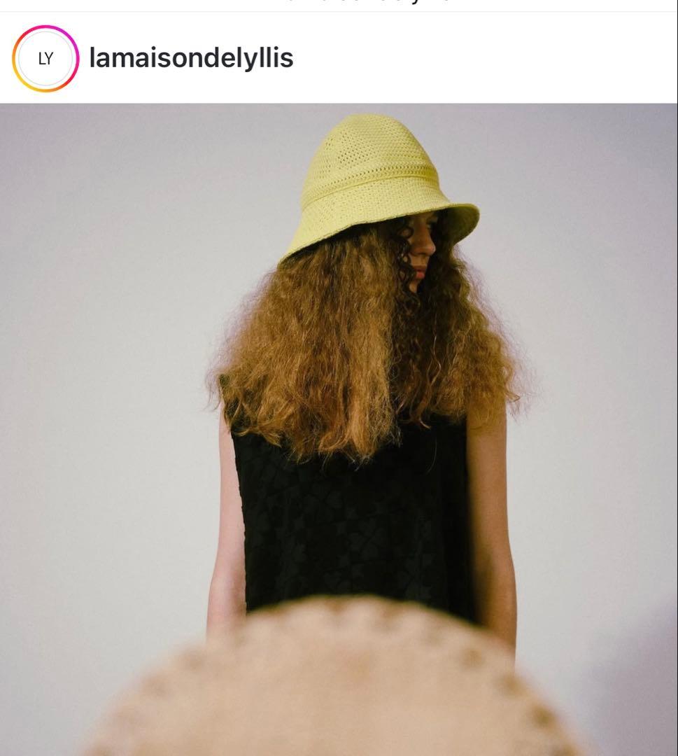 La Maison de l'Asie ブラウン ストローハット　天然ヒノキ