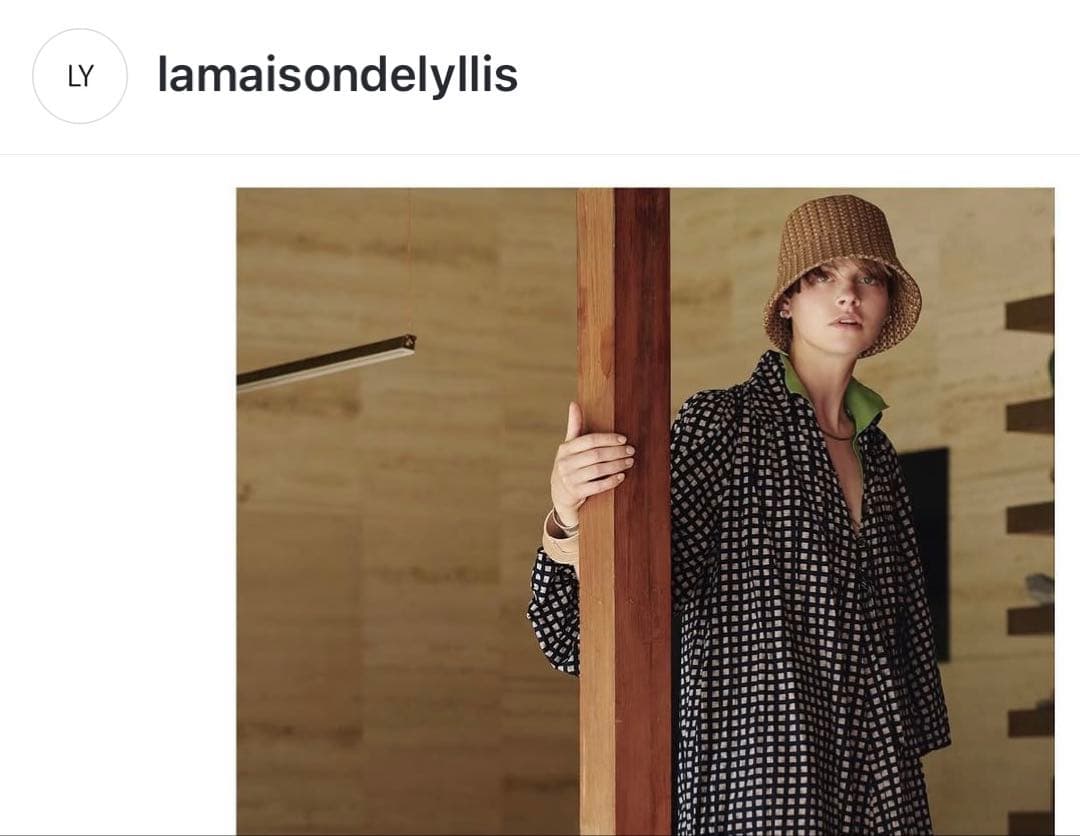 La Maison de l'Asie ブラウン ストローハット　天然ヒノキ