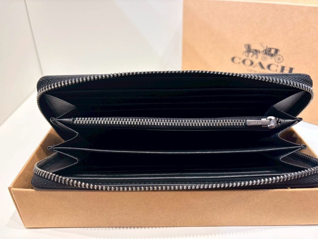 COACH レオパード　長財布　cc865