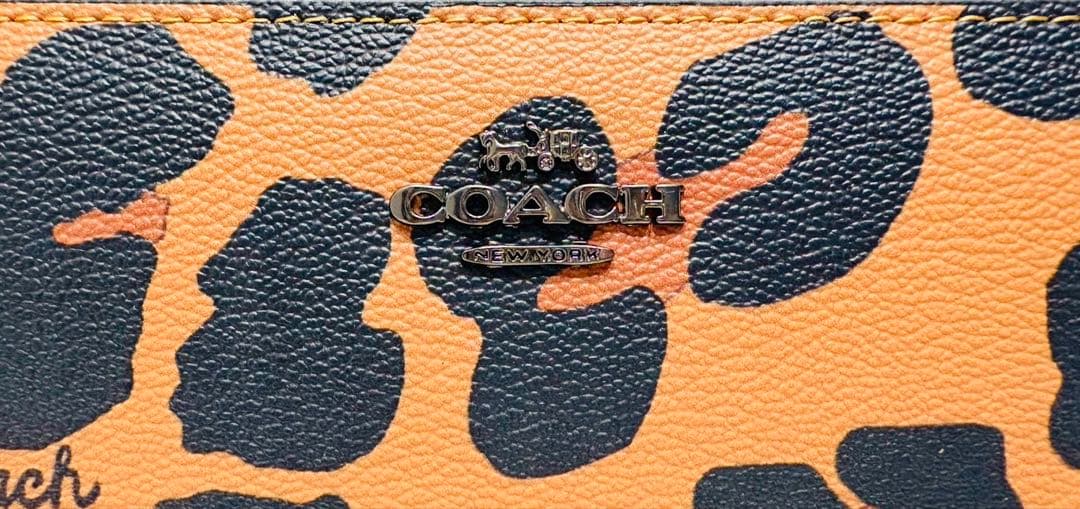 COACH レオパード　長財布　cc865