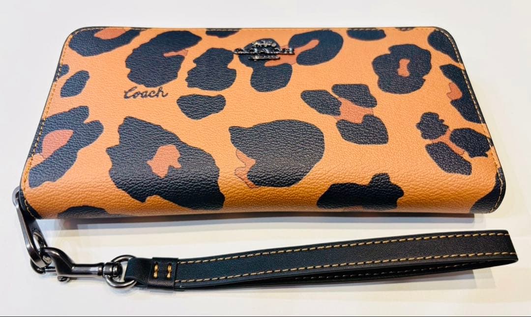 COACH レオパード　長財布　cc865