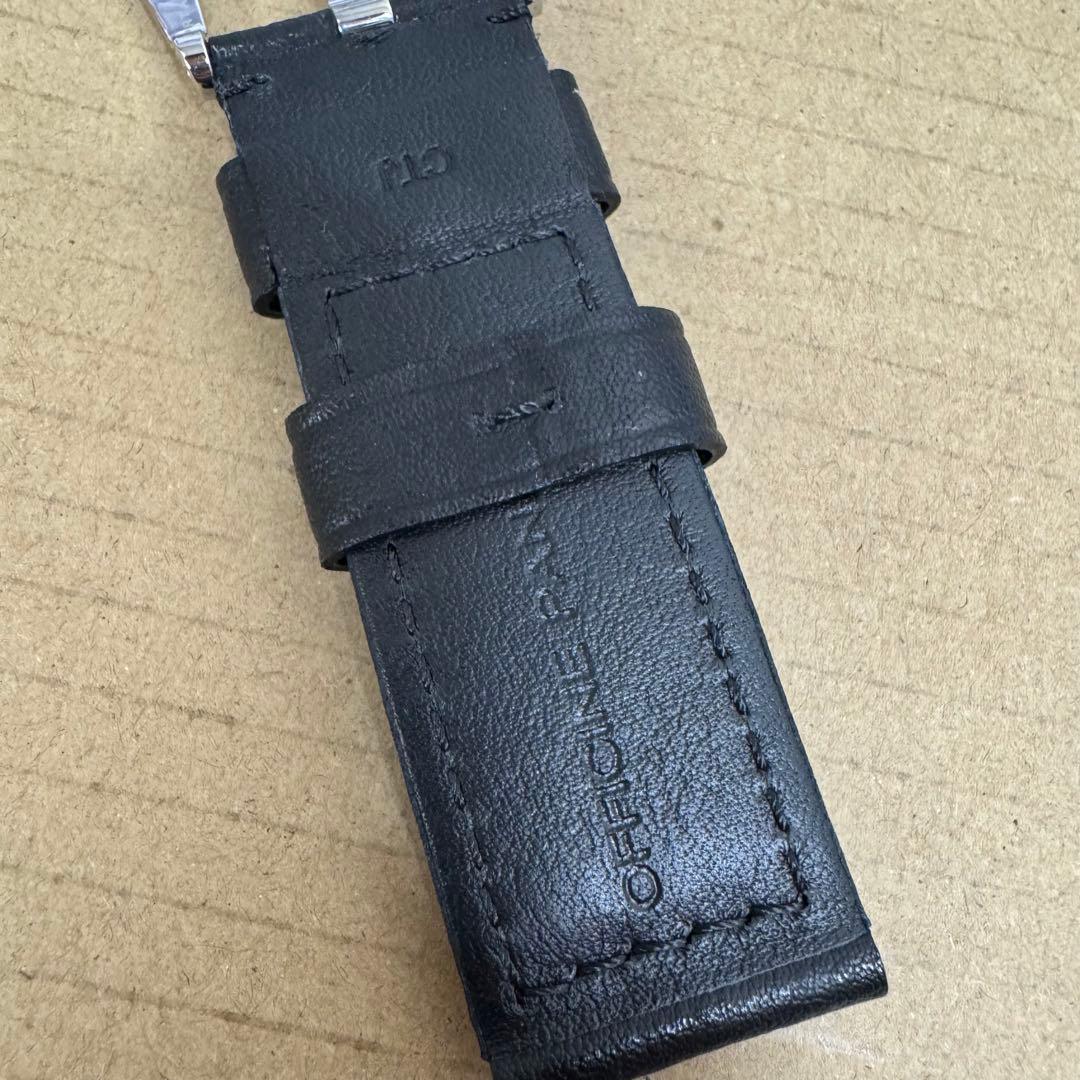 【未使用保管品】パネライ　革ベルト　黒　尾錠付