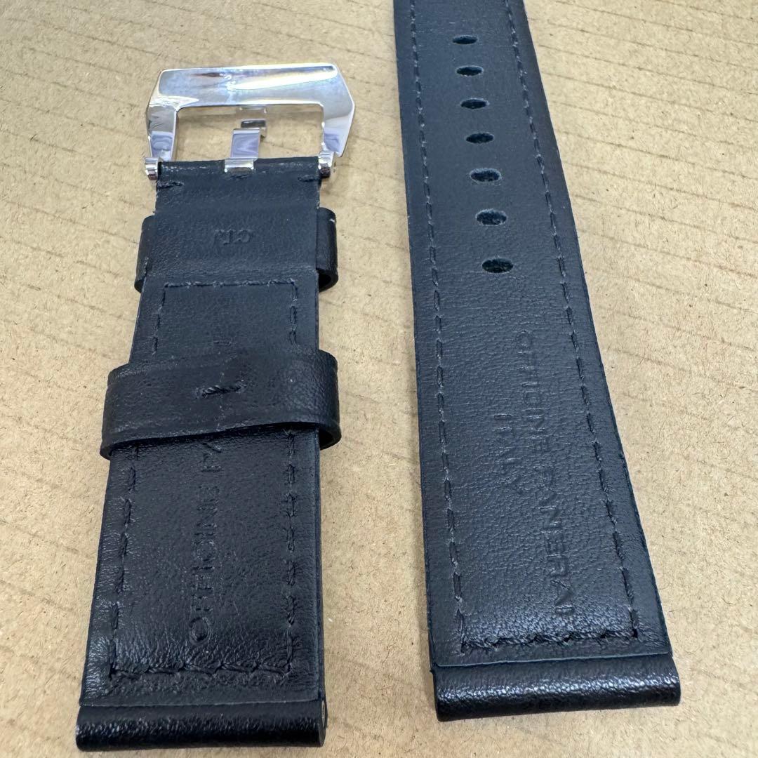 【未使用保管品】パネライ　革ベルト　黒　尾錠付