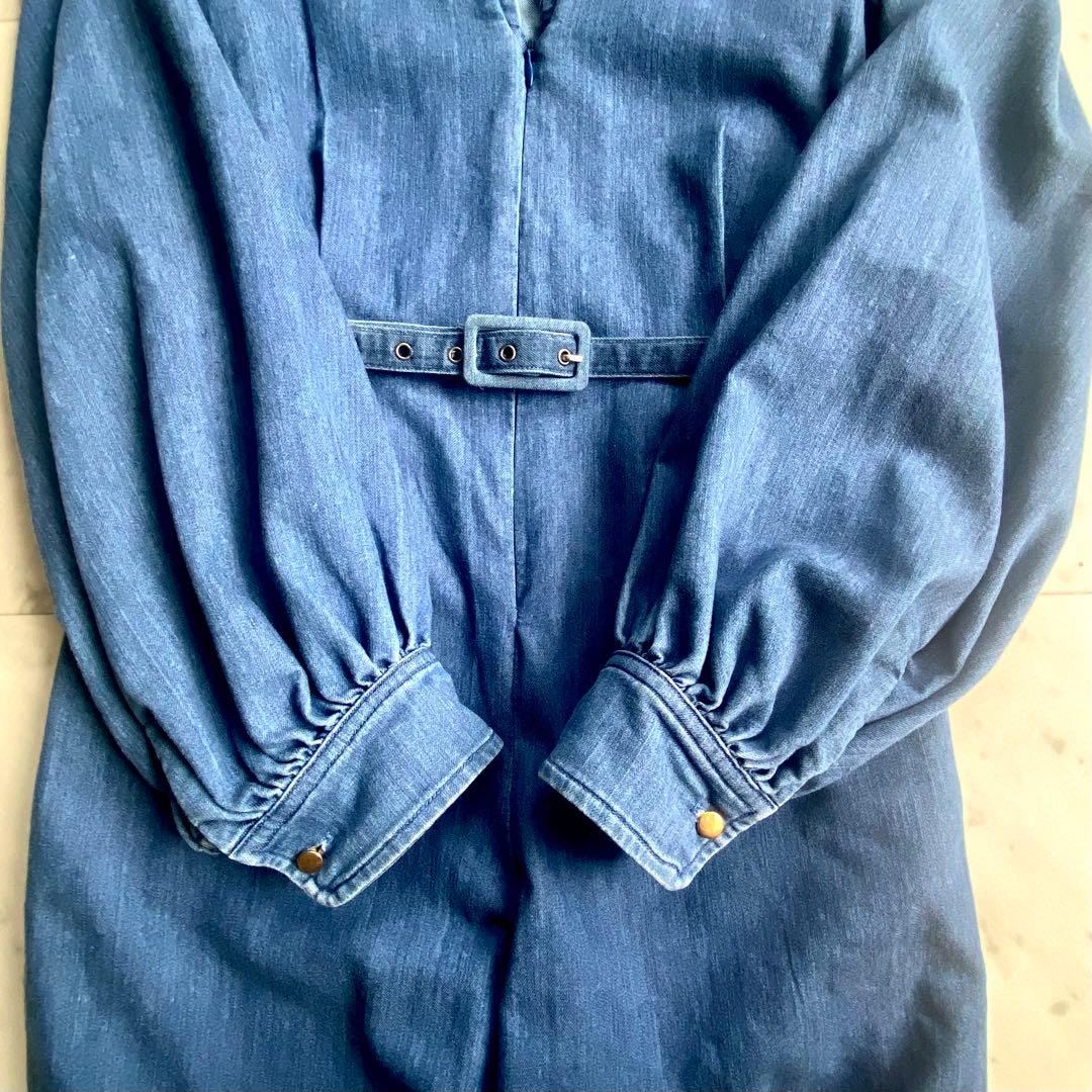 極美品レイチェルコーミー デニムシャンブレージャンプスーツ オールインワン 6