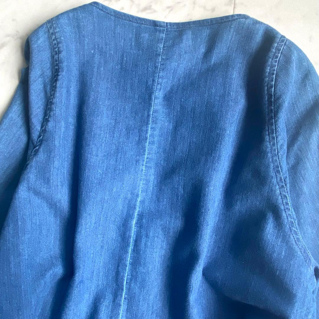 極美品レイチェルコーミー デニムシャンブレージャンプスーツ オールインワン 6