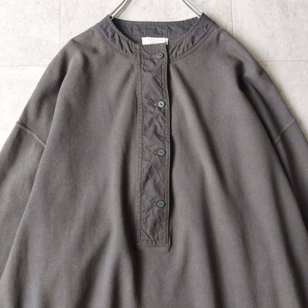 THE SHINZON コットンミリタリーヘンリーネックプルオーバーカットソー