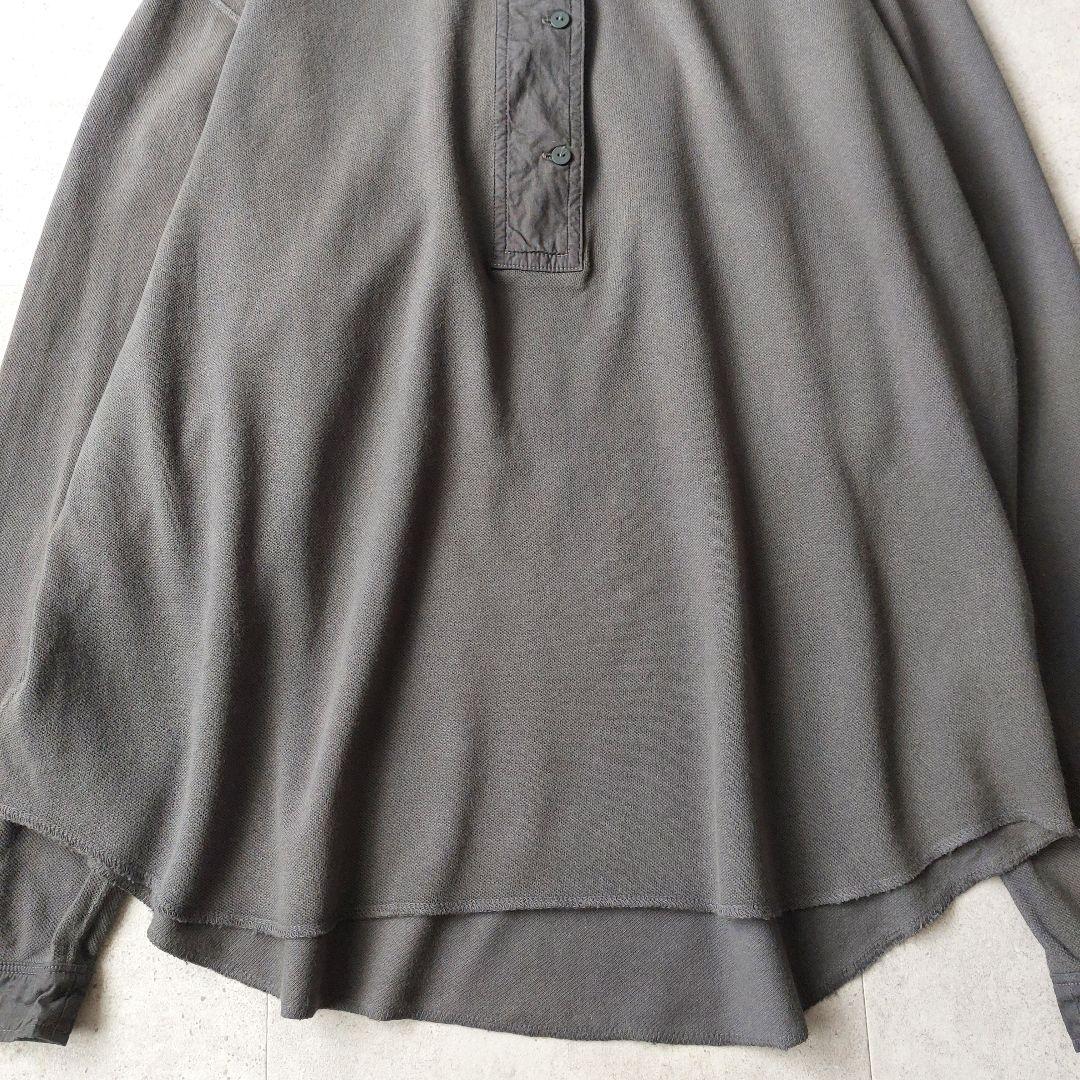 THE SHINZON コットンミリタリーヘンリーネックプルオーバーカットソー