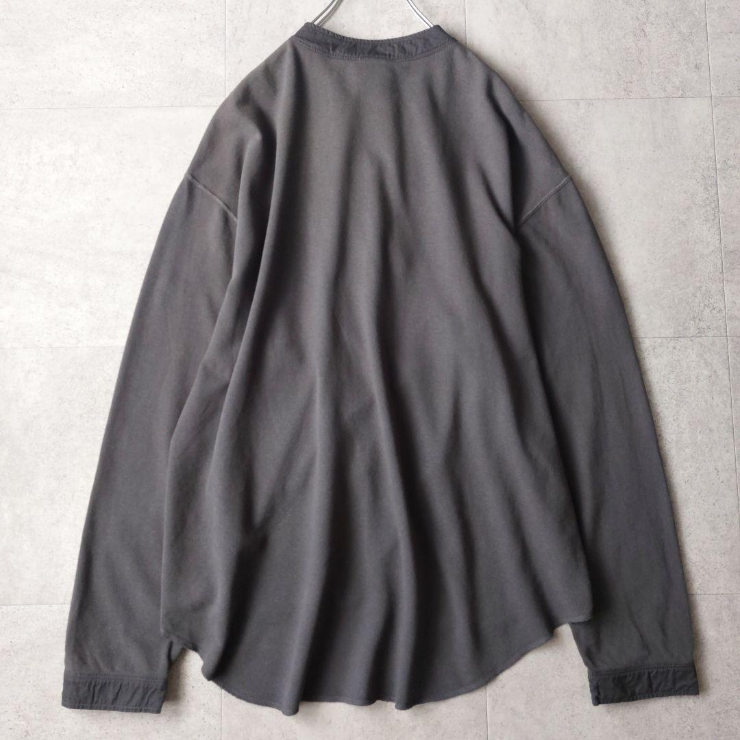 THE SHINZON コットンミリタリーヘンリーネックプルオーバーカットソー