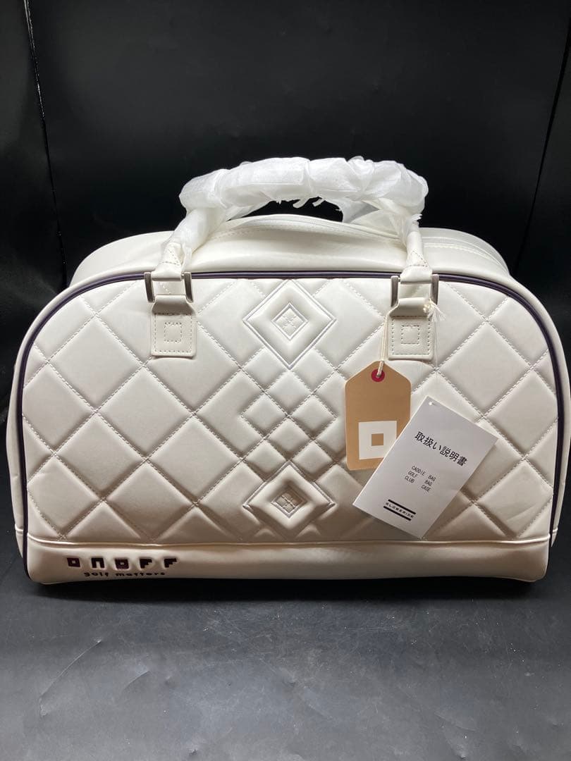 新品 オノフ ゴルフ ボストンバッグ シューズ収納ポケット付き 白