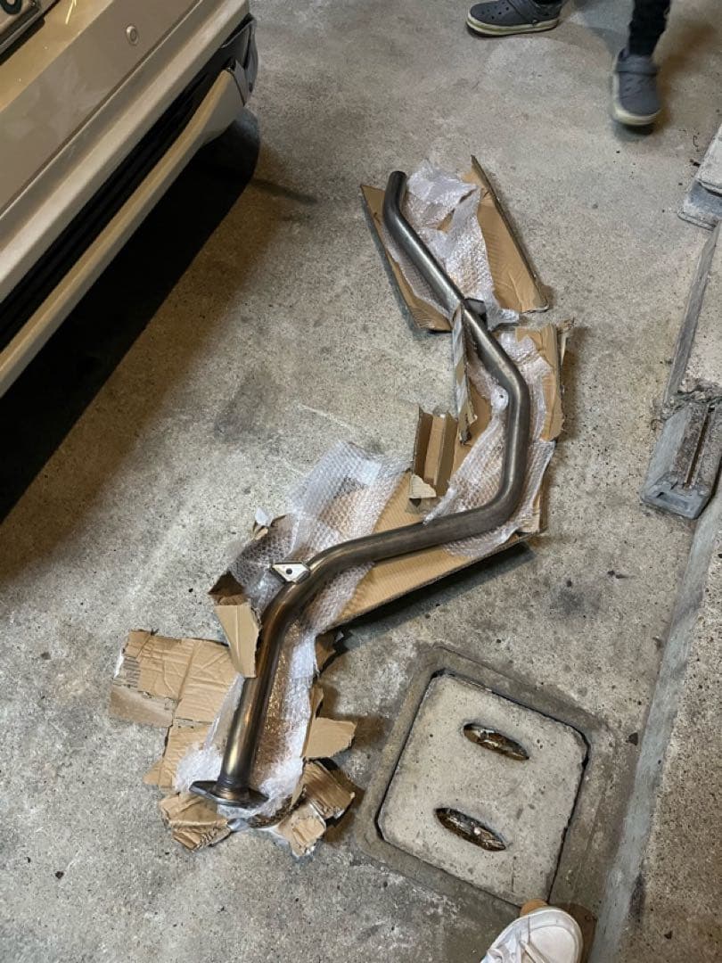 50プリウス リアピース ストレートマフラー