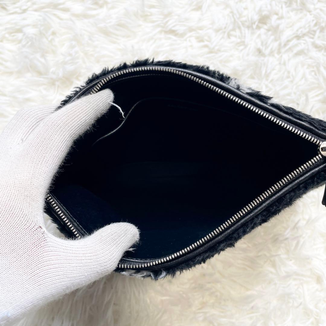 【激レア 美品】バレンシアガ クラッチバッグ 594428 ブラック ファー