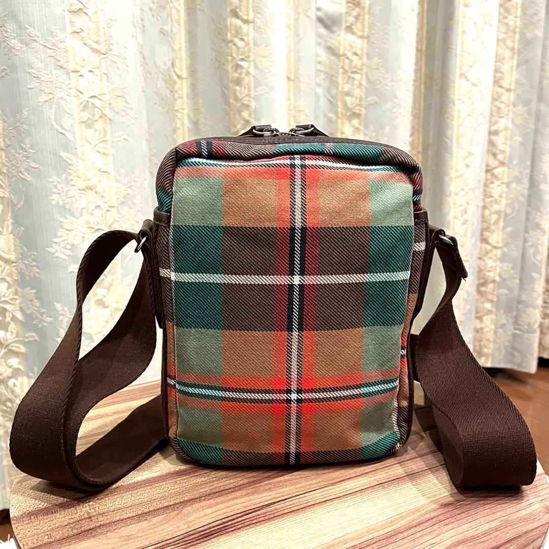 ✨希少✨ヴィヴィアンウエストウッド ショルダーバッグ コットン チェック柄 本革