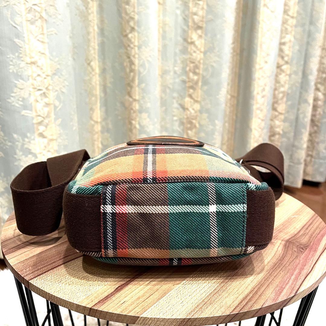 ✨希少✨ヴィヴィアンウエストウッド ショルダーバッグ コットン チェック柄 本革