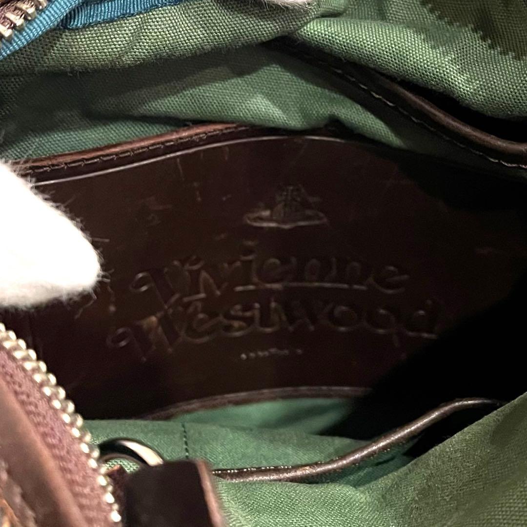 ✨希少✨ヴィヴィアンウエストウッド ショルダーバッグ コットン チェック柄 本革