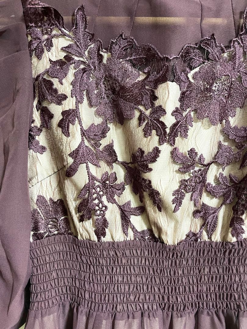 niana レースフラワーオーガンジードレス