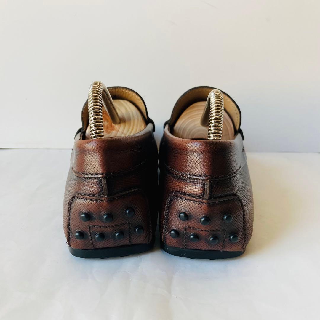 【美品】TOD'S トッズ 濃茶 ローファー 25.5cm 除菌・消臭済み