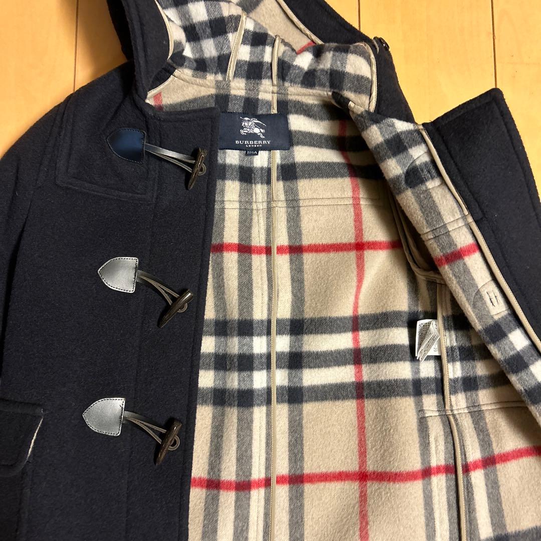 Burberry ダッフルコート ノバチェック116A ネイビー
