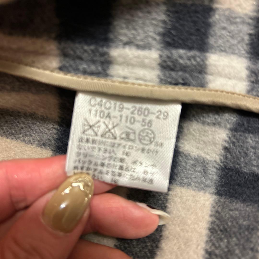 Burberry ダッフルコート ノバチェック116A ネイビー