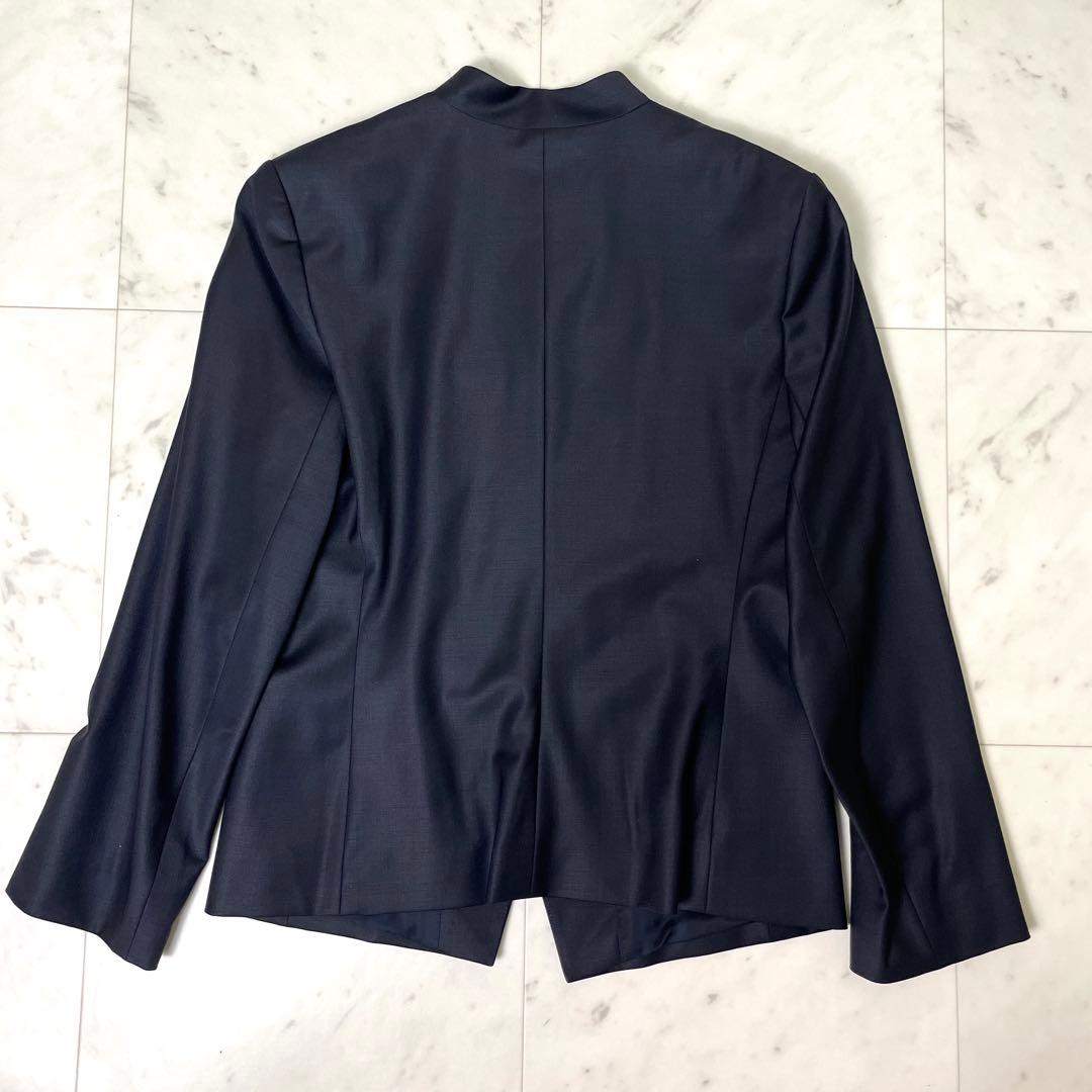 専用【未使用級】セオリーリュクス DONNA ノーカラージャケット 42 紺