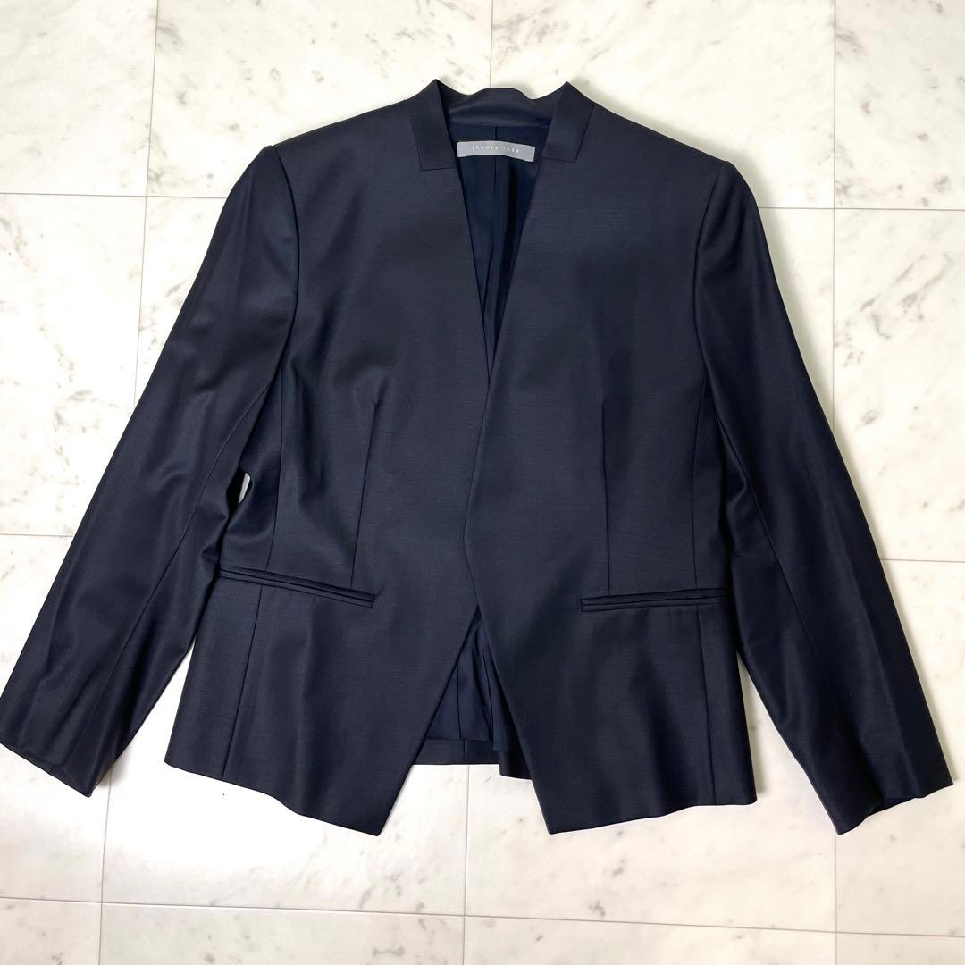 専用【未使用級】セオリーリュクス DONNA ノーカラージャケット 42 紺