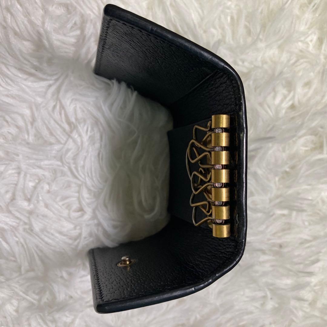 GUCCI グッチ アニマリエ BEE 6連 レザー キーケース ブラック