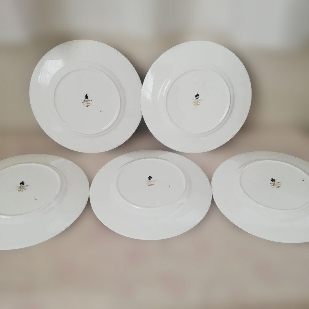 ウェッジウッド☆ユーランダーパウダーブルー青い装飾の陶磁器皿5枚セット