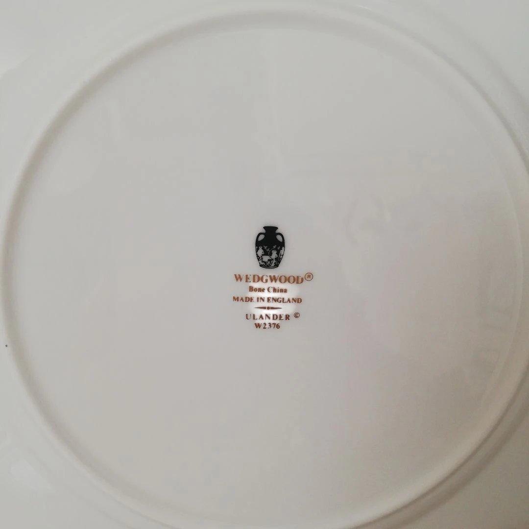 ウェッジウッド☆ユーランダーパウダーブルー青い装飾の陶磁器皿5枚セット