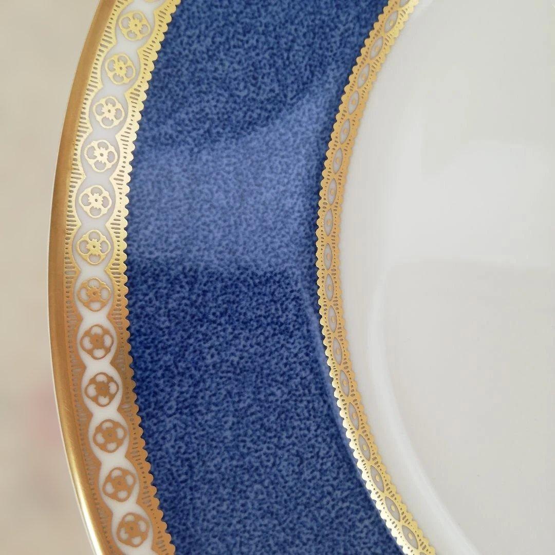 ウェッジウッド☆ユーランダーパウダーブルー青い装飾の陶磁器皿5枚セット