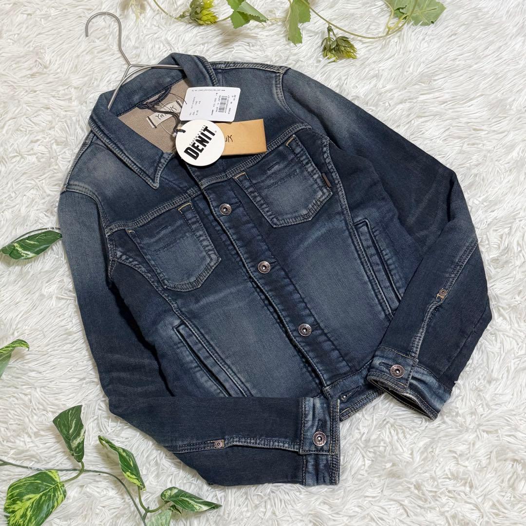 未使用品　ヤヌーク　デニット　ジャケット　ジージャン　インディゴ　タグ付き